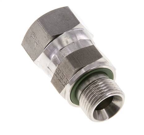 JIC Reduziernippel UNF 3/4''-16 Innengewinde x G3/8'' Außengewinde Einstellbar Edelstahl 275bar (3863.75psi)