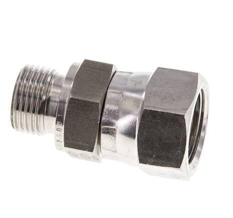 JIC Reduziernippel UNF 3/4''-16 Innengewinde x G3/8'' Außengewinde Einstellbar Edelstahl 275bar (3863.75psi)
