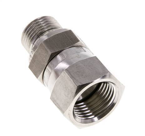 JIC Reduziernippel UNF 3/4''-16 Innengewinde x G3/8'' Außengewinde Einstellbar Edelstahl 275bar (3863.75psi)