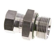 JIC Reduziernippel UNF 3/4''-16 Innengewinde x G3/4'' Außengewinde Verstellbar Edelstahl 250bar (3512.5psi)