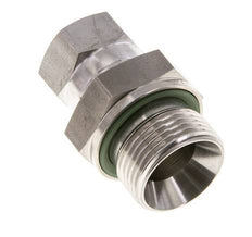 JIC Reduziernippel UNF 3/4''-16 Innengewinde x G3/4'' Außengewinde Verstellbar Edelstahl 250bar (3512.5psi)