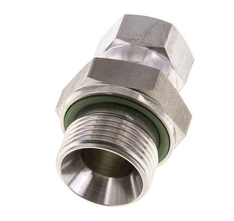 JIC Reduziernippel UNF 3/4''-16 Innengewinde x G3/4'' Außengewinde Verstellbar Edelstahl 250bar (3512.5psi)