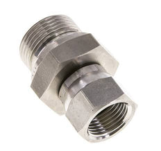 JIC Reduziernippel UNF 3/4''-16 Innengewinde x G3/4'' Außengewinde Verstellbar Edelstahl 250bar (3512.5psi)