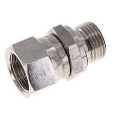 JIC Reduziernippel UNF 7/8''-14 Innengewinde x G1/2''-Außengewinde Einstellbar Edelstahl 210bar (2950.5psi)