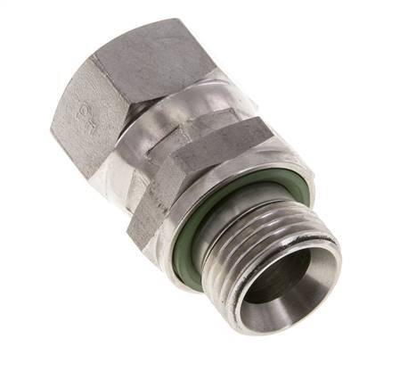 JIC Reduziernippel UNF 7/8''-14 Innengewinde x G1/2''-Außengewinde Einstellbar Edelstahl 210bar (2950.5psi)