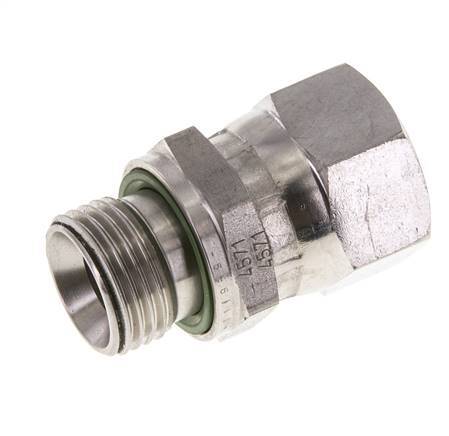 JIC Reduziernippel UNF 7/8''-14 Innengewinde x G1/2''-Außengewinde Einstellbar Edelstahl 210bar (2950.5psi)