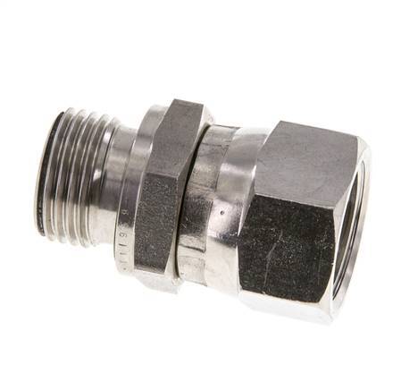 JIC Reduziernippel UNF 7/8''-14 Innengewinde x G1/2''-Außengewinde Einstellbar Edelstahl 210bar (2950.5psi)