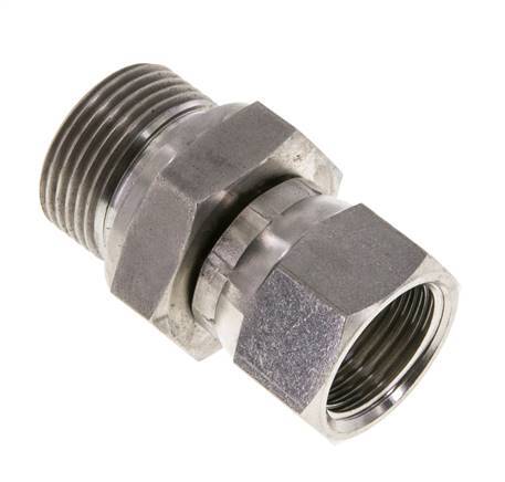 JIC Reducing Nipple UNF 7/8''-14 Female x G3/4'' Male Adjustable Stainless Steel 250bar (3512.5psi)