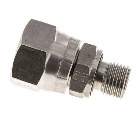 JIC Reducing Nipple UNF 3/4''-16 Female x G1/4'' Male Adjustable Stainless Steel 275bar (3863.75psi)