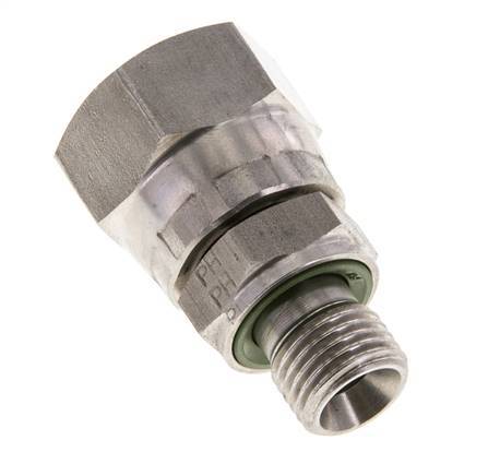 JIC Reduziernippel UNF 3/4''-16 Innengewinde x G1/4'' Außengewinde Einstellbar Edelstahl 275bar (3863.75psi)