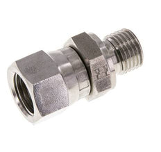 JIC Reduziernippel UNF 9/16''-18 Innengewinde x G1/4''-Außengewinde Einstellbar Edelstahl 275bar (3863.75psi)