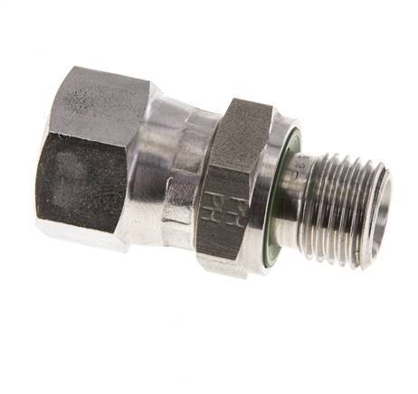 JIC Reduziernippel UNF 9/16''-18 Innengewinde x G1/4''-Außengewinde Einstellbar Edelstahl 275bar (3863.75psi)