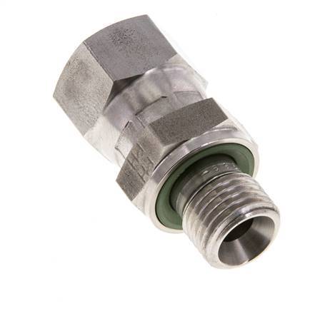 JIC Reduziernippel UNF 9/16''-18 Innengewinde x G1/4''-Außengewinde Einstellbar Edelstahl 275bar (3863.75psi)