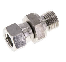 JIC Reducing Nipple UNF 7/16''-20 Female x G1/4'' Male Adjustable Stainless Steel 310bar (4355.5psi)