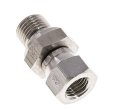 JIC Reduziernippel UNF 7/16''-20 Innengewinde x G1/4'' Außengewinde Einstellbar Edelstahl 310bar (4355.5psi)