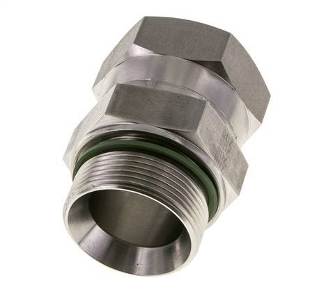 JIC-Reduziernippel UN 1-7/8''-12 Innengewinde x G1 1/2''-Außengewinde einstellbar Edelstahl 105bar (1475.25psi)
