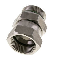 JIC-Reduziernippel UN 1-7/8''-12 Innengewinde x G1 1/2''-Außengewinde einstellbar Edelstahl 105bar (1475.25psi)