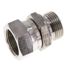 JIC Reduziernippel UN 1-5/16''-12 Innengewinde x G1'' Außengewinde einstellbar Edelstahl 170bar (2388.5psi)