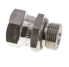 JIC Reduziernippel UN 1-5/16''-12 Innengewinde x G1'' Außengewinde einstellbar Edelstahl 170bar (2388.5psi)