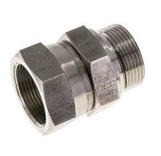 JIC Reduziernippel UN 1-5/8''-12 Innengewinde x G1 1/4''-Außengewinde Verstellbar Edelstahl 140bar (1967.0psi)