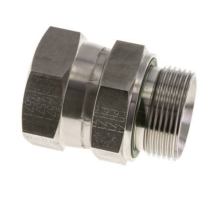 JIC Reduziernippel UN 1-5/8''-12 Innengewinde x G1 1/4''-Außengewinde Verstellbar Edelstahl 140bar (1967.0psi)