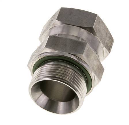 JIC Reduziernippel UN 1-5/8''-12 Innengewinde x G1 1/4''-Außengewinde Verstellbar Edelstahl 140bar (1967.0psi)