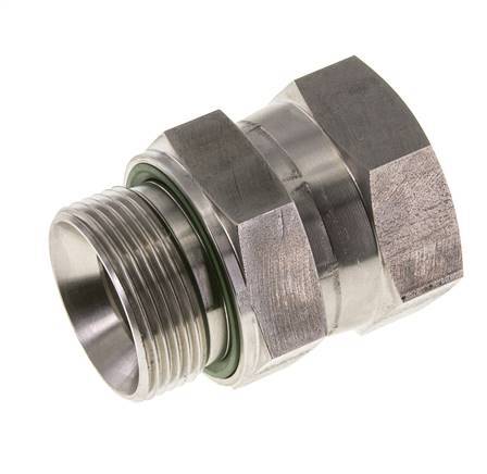 JIC Reduziernippel UN 1-5/8''-12 Innengewinde x G1 1/4''-Außengewinde Verstellbar Edelstahl 140bar (1967.0psi)