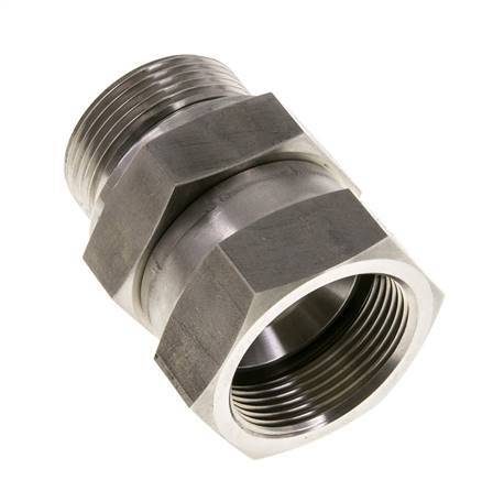 JIC Reduziernippel UN 1-5/8''-12 Innengewinde x G1 1/4''-Außengewinde Verstellbar Edelstahl 140bar (1967.0psi)
