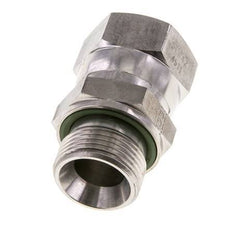 JIC-Reduziernippel UN 1-1/16''-12 Innengewinde x G3/4''-Außengewinde einstellbar Edelstahl 210bar (2950.5psi)