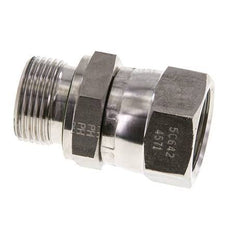 JIC-Reduziernippel UN 1-1/16''-12 Innengewinde x G3/4''-Außengewinde einstellbar Edelstahl 210bar (2950.5psi)