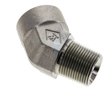 45° abgewinkeltes Anschlussstück 3/4'' NPT Außengewinde x Innengewinde Stahl 170bar (2388,5psi)