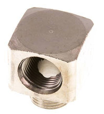90 Grad abgewinkeltes Fitting G3/8'' Außengewinde x Innengewinde Messing vernickelt 16bar (224.8psi)