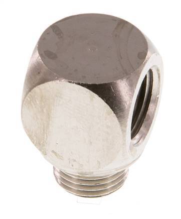 90deg Angled Fitting G1/8'' Male x Female Nickel-plated Brass 16bar (224.8psi) [2 Pieces]