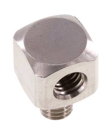 90deg Angled Fitting M5 Male x Female Stainless Steel 16bar (224.8psi)