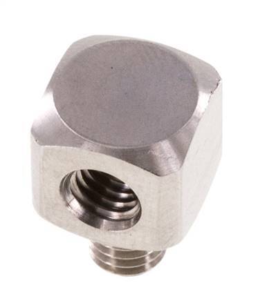 90 Grad abgewinkeltes Fitting M5 Außengewinde x Innengewinde Edelstahl 16bar (224.8psi)