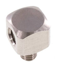 90 Grad abgewinkeltes Fitting M5 Außengewinde x Innengewinde Edelstahl 16bar (224.8psi)