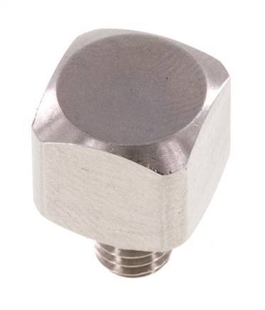 90 Grad abgewinkeltes Fitting M5 Außengewinde x Innengewinde Edelstahl 16bar (224.8psi)