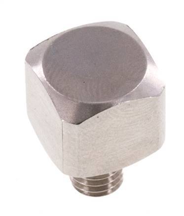 90 Grad abgewinkeltes Fitting M5 Außengewinde x Innengewinde Edelstahl 16bar (224.8psi)