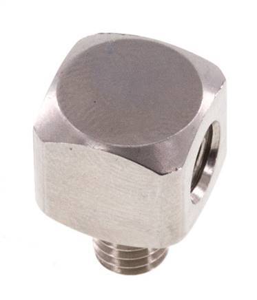 90 Grad abgewinkeltes Fitting M5 Außengewinde x Innengewinde Edelstahl 16bar (224.8psi)