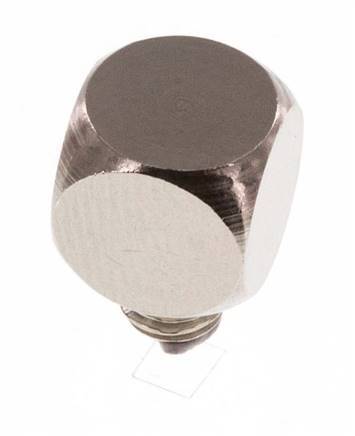 90deg Angled Fitting M5 Male x Female Nickel-plated Brass 16bar (224.8psi) [5 Pieces]