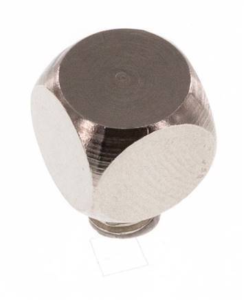 90deg Angled Fitting M5 Male x Female Nickel-plated Brass 16bar (224.8psi) [5 Pieces]