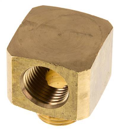 90 Grad abgewinkeltes Fitting G1/2'' Außengewinde x Innengewinde Messing 16bar (224.8psi)