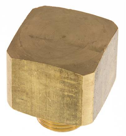 90 Grad abgewinkeltes Fitting G1/2'' Außengewinde x Innengewinde Messing 16bar (224.8psi)