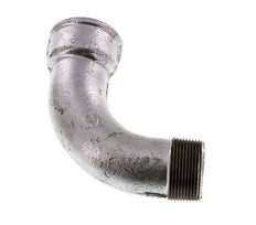 90 Grad abgewinkeltes Fitting 1 1/2'' Außengewinde R x Innengewinde Rp lang Gusseisen 25bar (351.25psi)