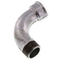 90 Grad abgewinkeltes Fitting 1 1/2'' Außengewinde R x Innengewinde Rp lang Gusseisen 25bar (351.25psi)
