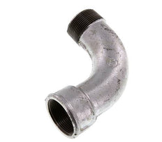 90 Grad abgewinkeltes Fitting 1 1/2'' Außengewinde R x Innengewinde Rp lang Gusseisen 25bar (351.25psi)
