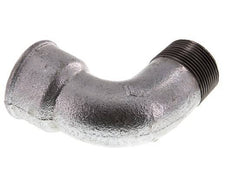 90 Grad abgewinkeltes Fitting 1 1/4'' Außengewinde R x Innengewinde Rp kurz Gusseisen 25bar (351.25psi)