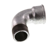 90 Grad abgewinkeltes Fitting 1 1/4'' Außengewinde R x Innengewinde Rp kurz Gusseisen 25bar (351.25psi)