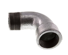90 Grad abgewinkeltes Fitting 1 1/4'' Außengewinde R x Innengewinde Rp kurz Gusseisen 25bar (351.25psi)