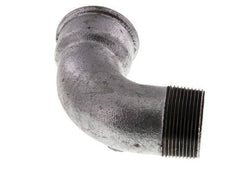 90 Grad abgewinkeltes Fitting 1 1/2'' Außengewinde R x Innengewinde Rp kurz Gusseisen 25bar (351.25psi)